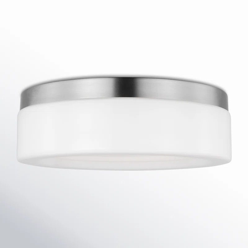 Helmes Single Light Glass LED Flush Mount