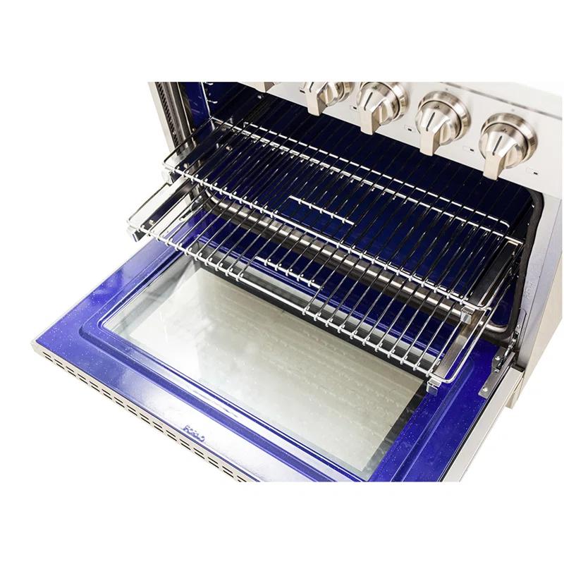 Massimo 36-inch Dual Fuel Range, 6 Burners, 5.36 cu.ft. True Convection Oven, Air Fryer & Griddle