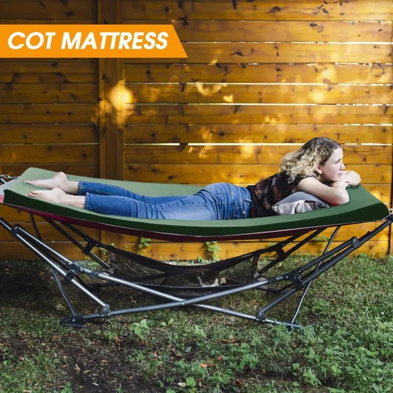 LIFETIME FLOORING LLC Camping Cot Mattress Memory Foam Sleeping Pad For Camping Cot