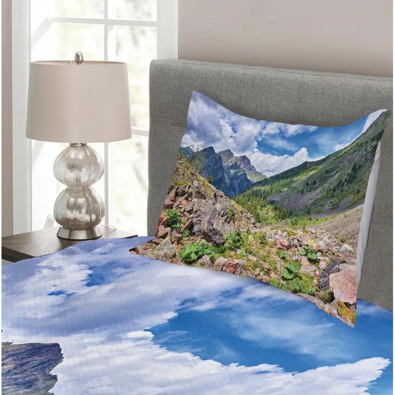 Ambesonne Landscape Rustic Coverlet Set
