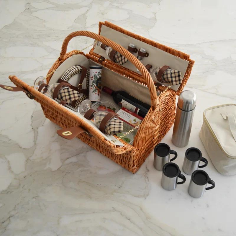 Picnic at Ascot Yorkshire Wicker Picnic Basket