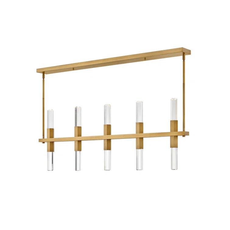 Fredrick Ramond Cecily 10-Light Linear Pendant with Faceted Crystal Rods