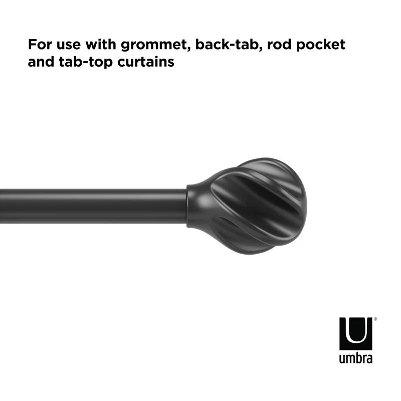 Umbra Steel Adjustable Single Curtain Rod