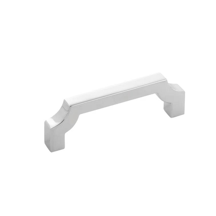 Matte Chrome 3-inch Modern Bar Handle with Mounting Hardware
