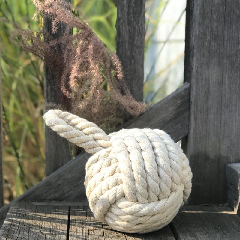 Monkey Knot Jute Weighted Floor Stop