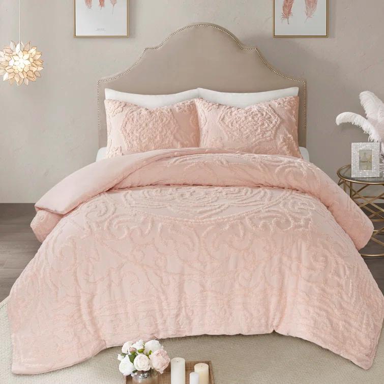 Madison Park Laetitia Tufted Cotton Chenille Medallion Comforter Set