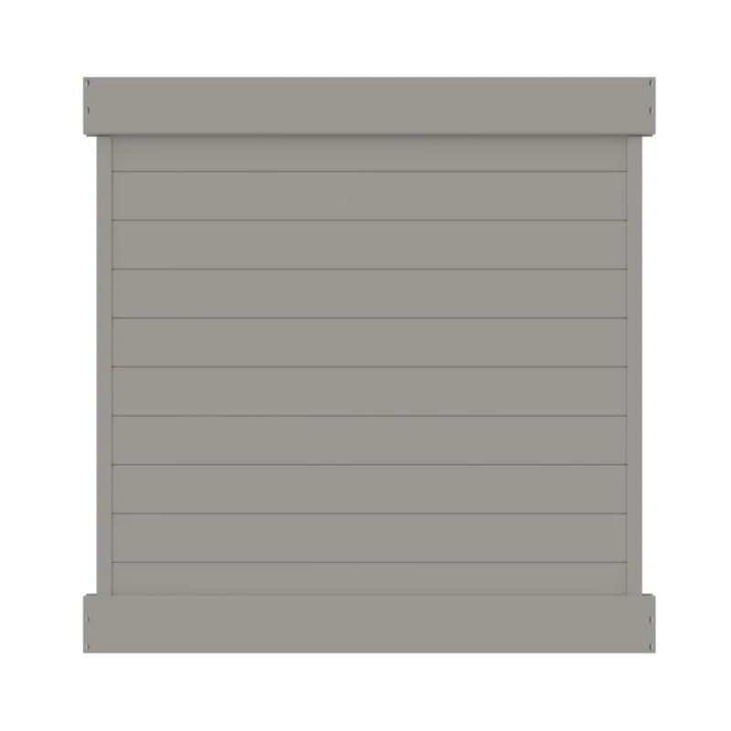 Barrette Outdoor Living Horizontal Fence Gray Vinyl Privacy Panel Kit