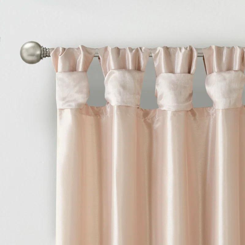 Madison Park Emilia Lightweight Faux Silk Single Valance with Beads