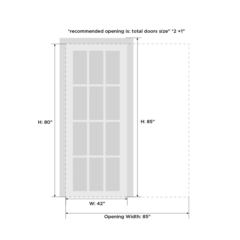 SARTODOORS Quadro Paneled Sliding Closet Door