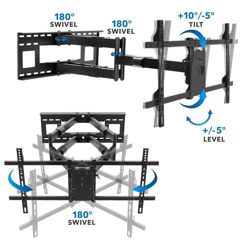 Mount-it Mount-It! Full Motion Wall Bracket TV Mount | 36 in. Extended Articulating Arm Fits 42 to 90 in. TVs