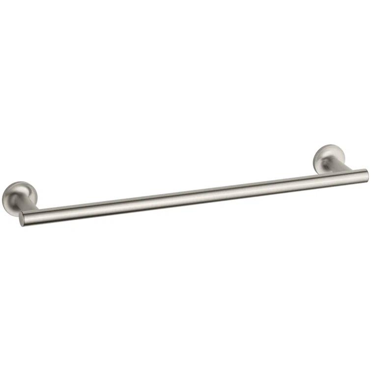 Purist® 24" Wall Mounted Round Towel Bar, Metal Wall-Mounted Towel Holder
