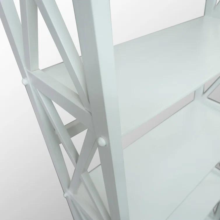 Ebern Designs Solid Wood Etagere Bookcase