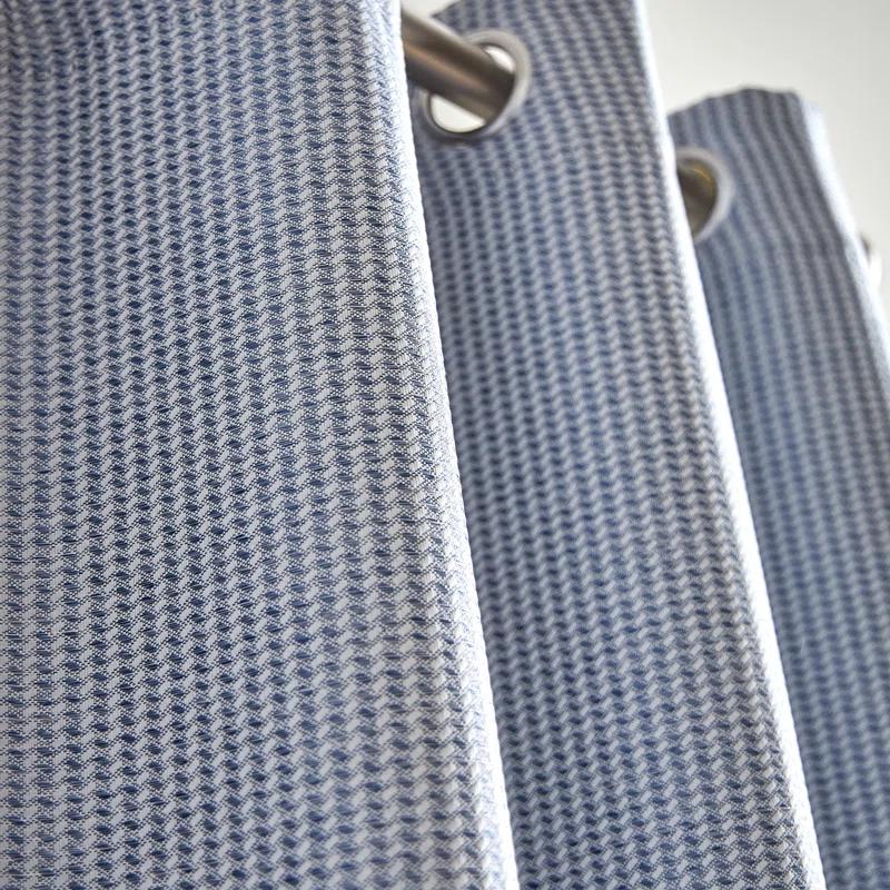 Martha Stewart Rivington Jacquard Room Darkening Lined Grommet Curtain Panels (Set of 2)