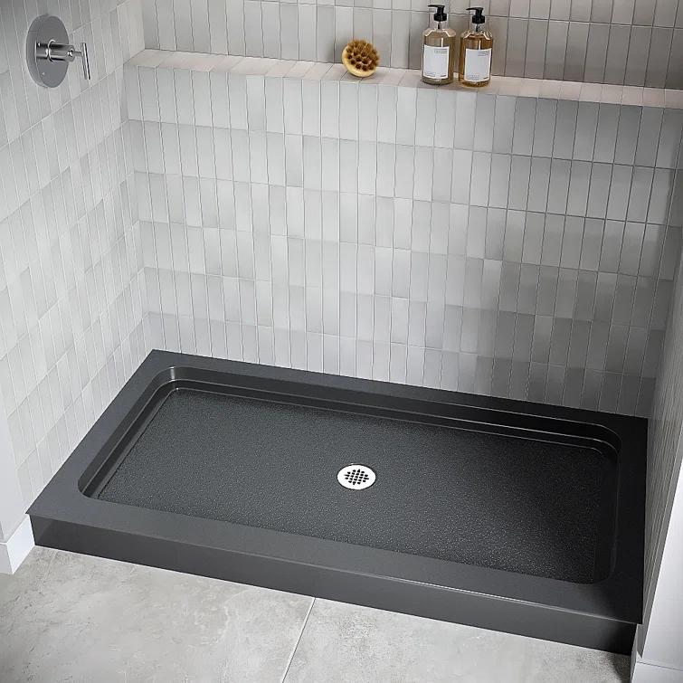 Streamline Bath Streamline 60 in. x 32 in. Alcove Acrylic Shower Base With Center Drain, Drain Included GB-516-68