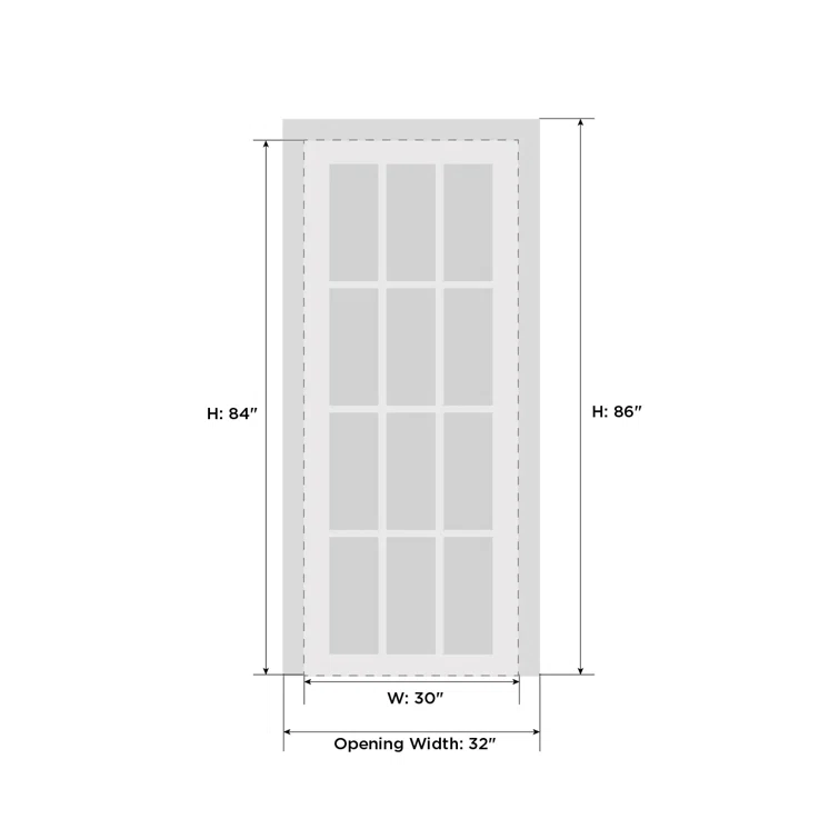 SARTODOORS Solid Wood Paneled French Doors