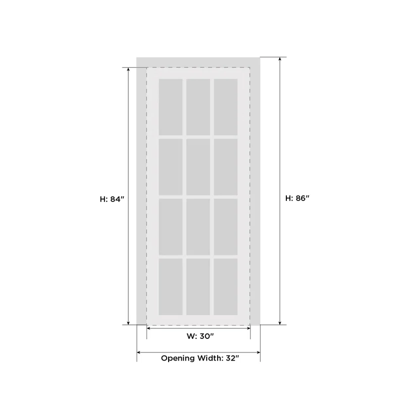 SARTODOORS Solid Wood Paneled French Doors
