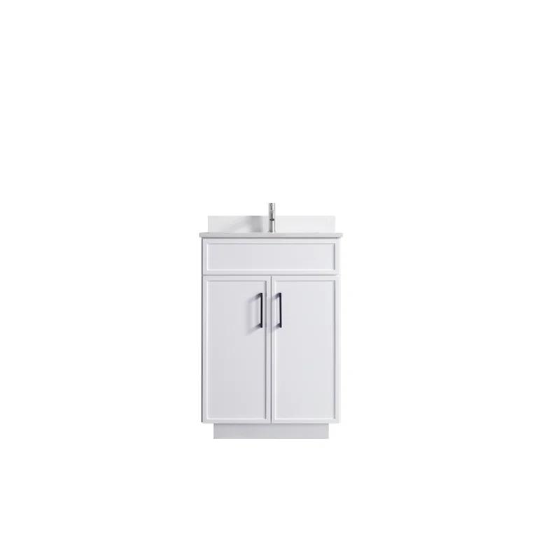 Dyconn Faucet Freestanding Vanity with Sink 2 doors - 24" Gray