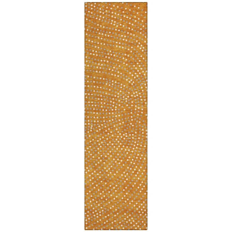 Machine Washable Indoor/Outdoor Chayden ACN1021 Orange 9' x 12' Rug