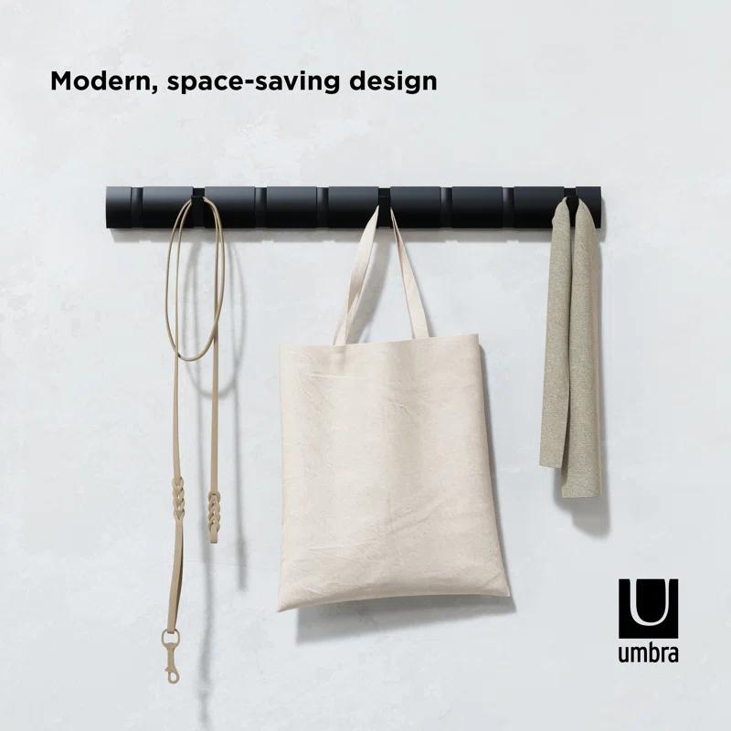 Umbra Flip Solid Wood Wall 8 - Hook Wall Mounted Coat Rack