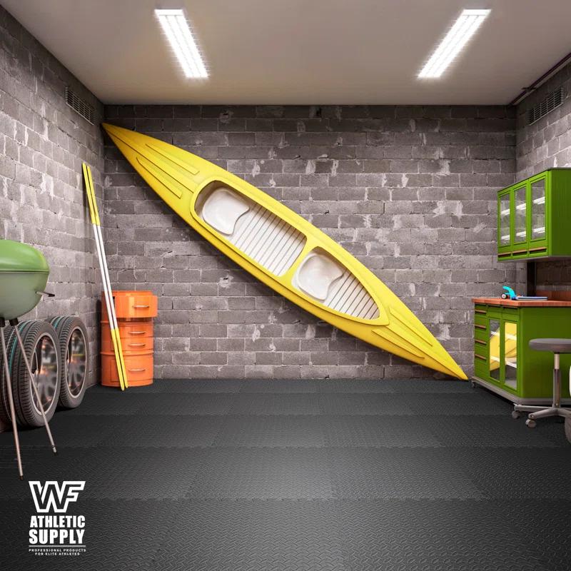 Extra Thick Interlocking Exercise Foam Mats, 3/4-Inch Thickness Gym Flooring Tiles (72 SQ. FT)