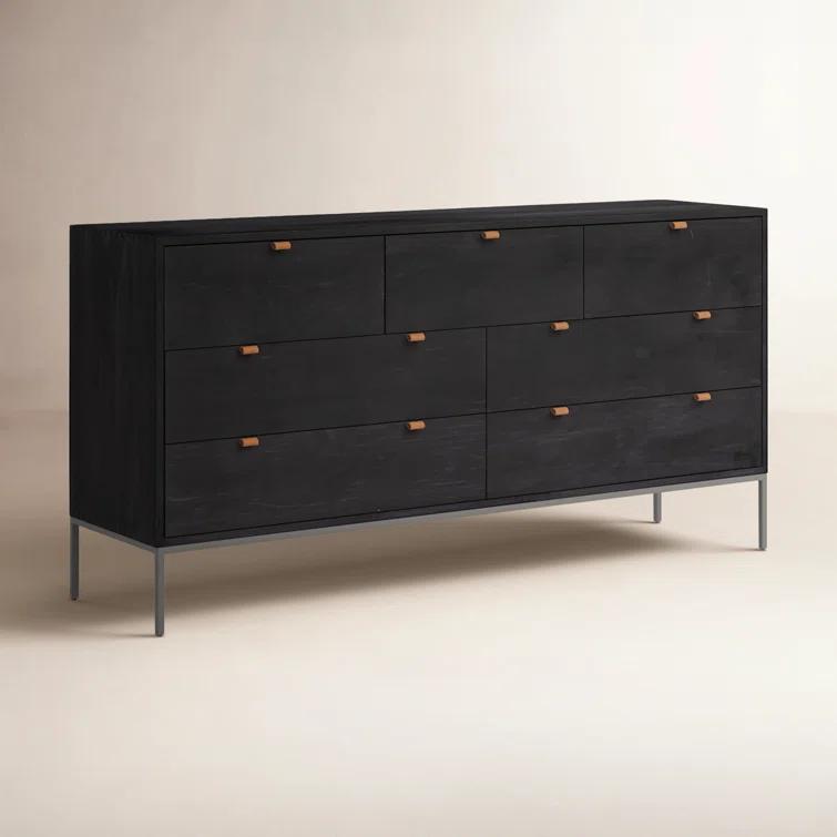Rosamonde 7-Drawer Dresser - Black