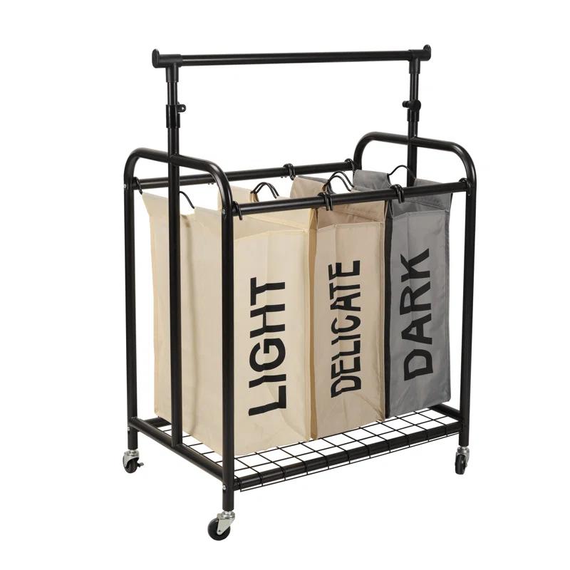 Rebrilliant Metal Rolling Laundry Sorter with Handles
