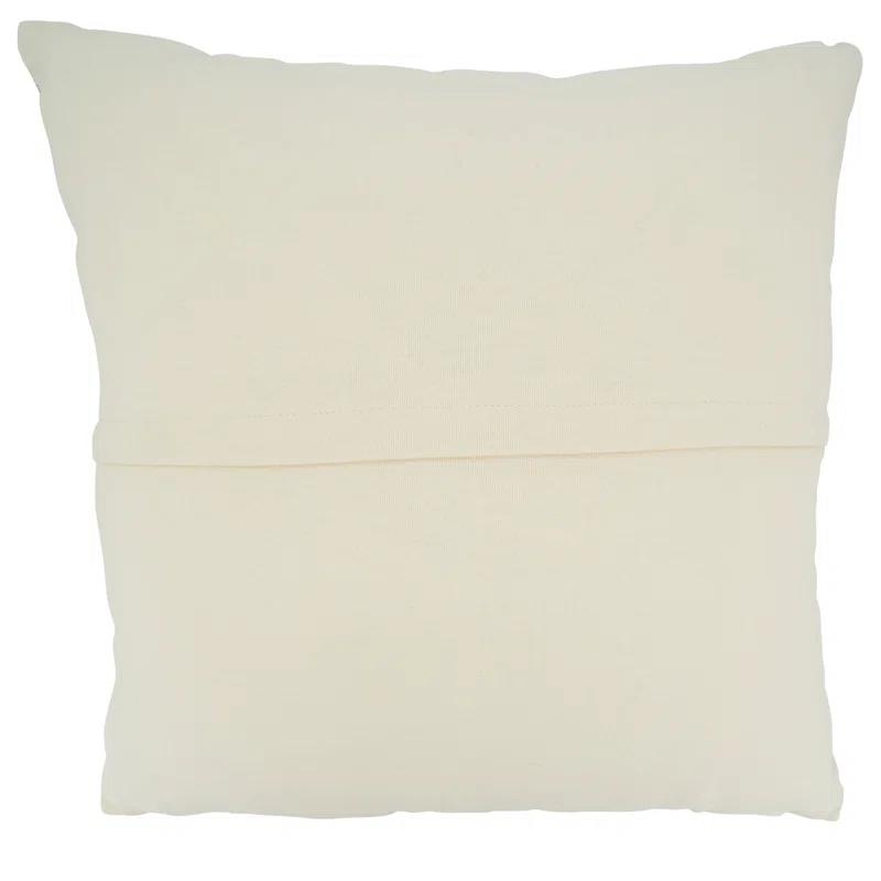 Saro Coralee Collection Striped Cotton Throw Pillow