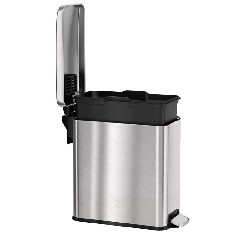 iTouchless Deodorizer SoftStep Stainless Steel 3 Gallon Step on Trash Can
