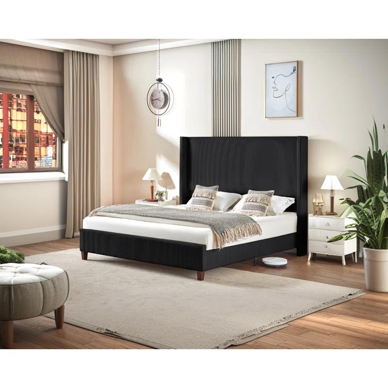 Willa Arlo™ Interiors Dunwoody Upholstered Wingback Platform Bed