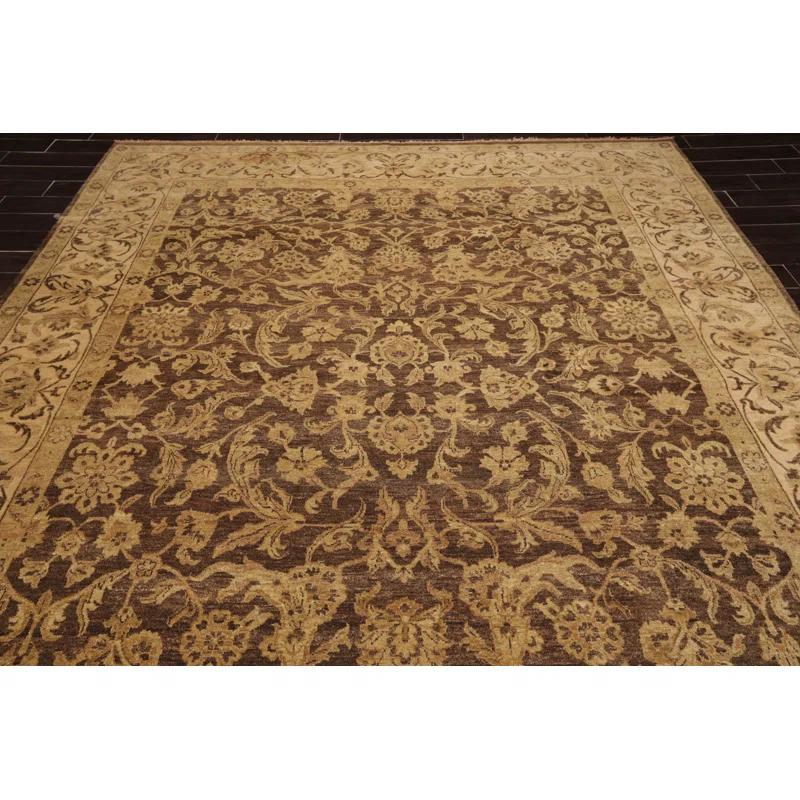 Orysia One-of-a-Kind Rectangle:8'7''x12' Wool Area Rug in Brown