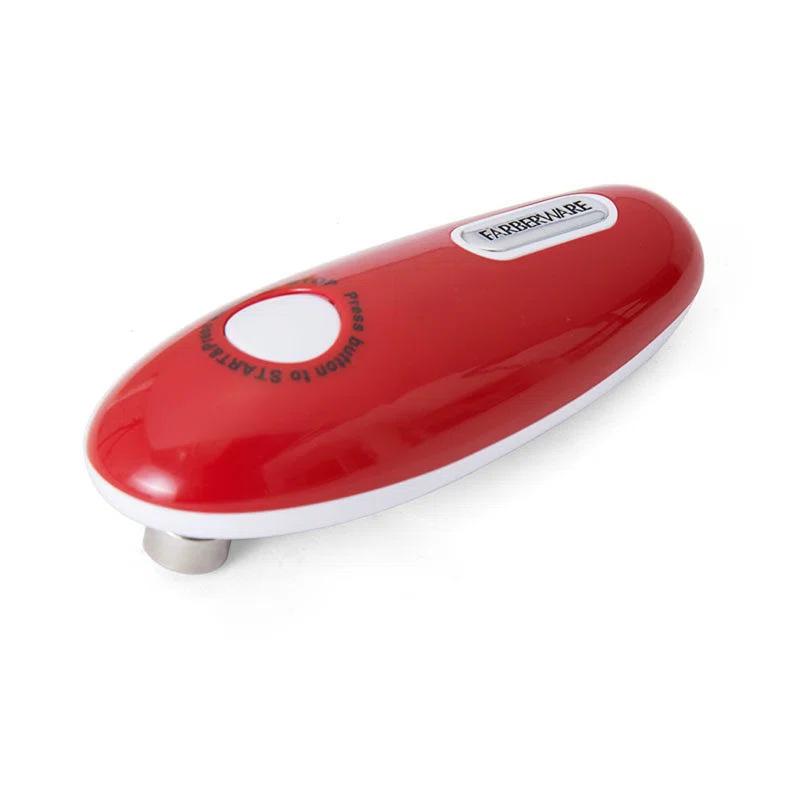 Red and White Hands-Free Automatic Can Opener