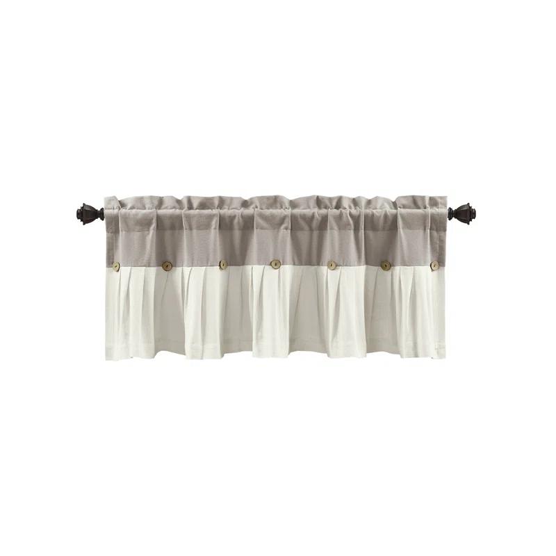 Striped Cotton Blend 52'' W Window Valance in