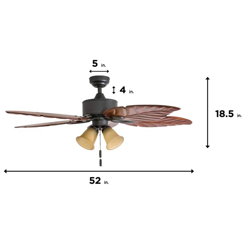 Honeywell 52" Royal Palm Tropical 5 Blade Ceiling Fan