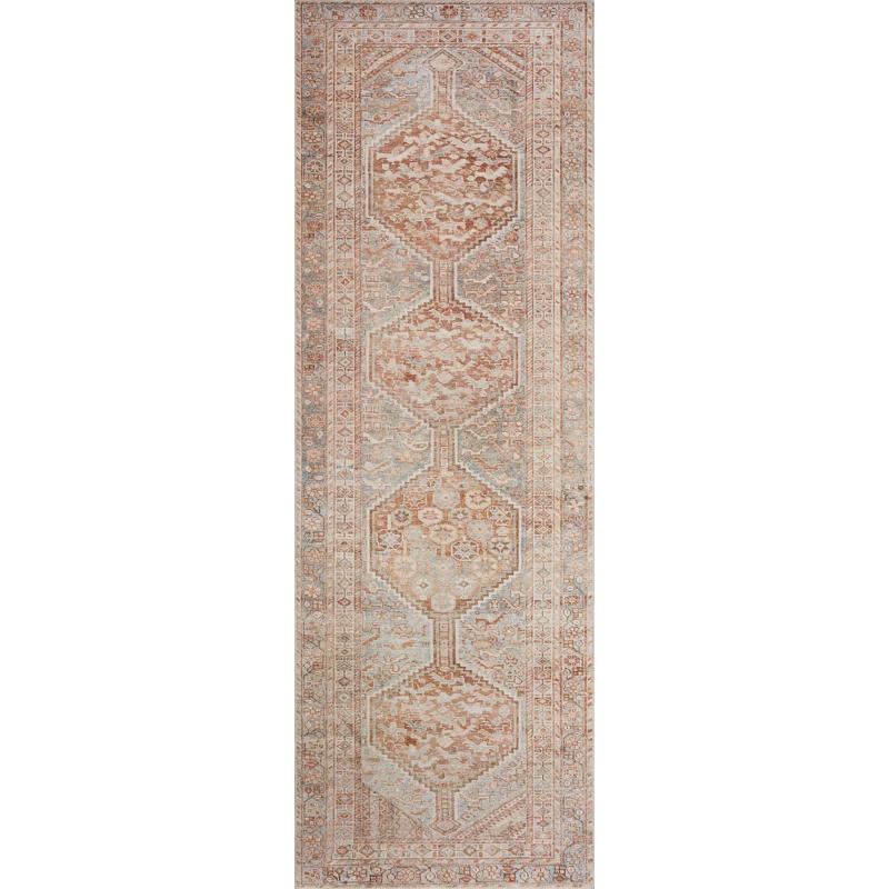 Jules Rug by Chris Loves Julia x Loloi - Tangerine and Mist / 2' x 5'