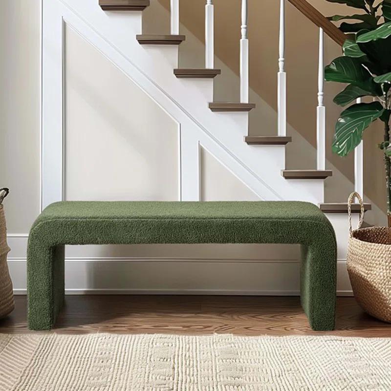 Everly Quinn Steve Boucle Waterfall Bench
