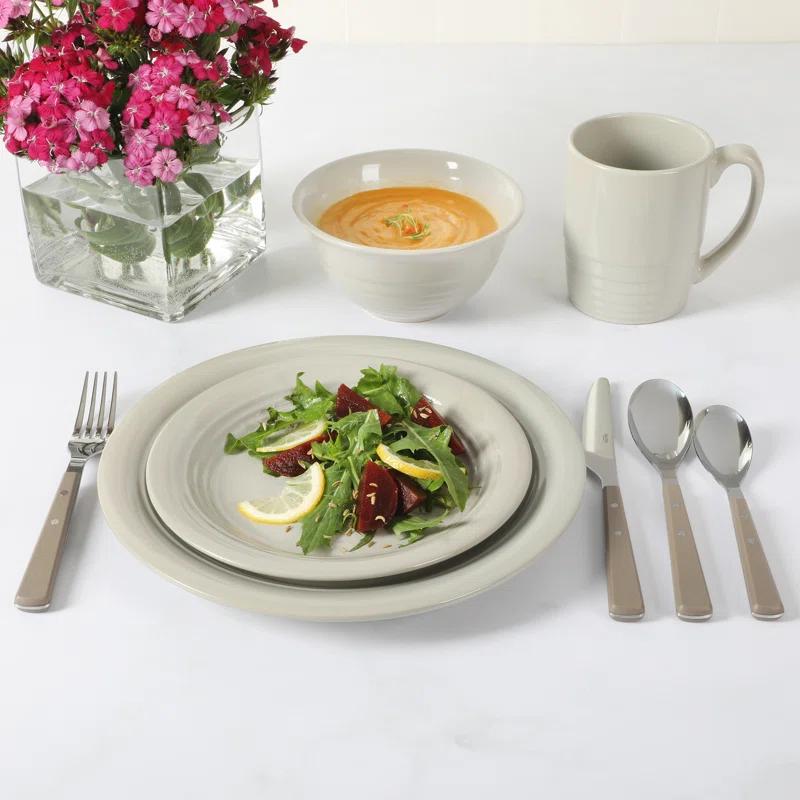 Martha Stewart Martha Stewart 32-Piece Combo Set Stoneware Dinnerware Set - Service for 4