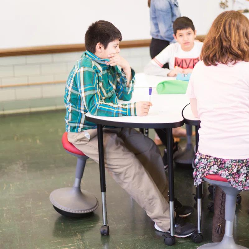 Learniture Adjustable Height Backless Foam-Padded Active Learning Stool