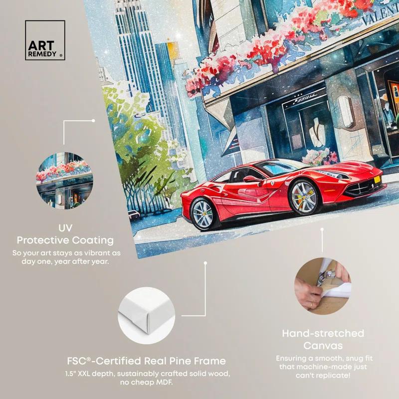 Art Remedy Shopping Spree Trip New York Canvas Fashion Art Prints by Art Remedy