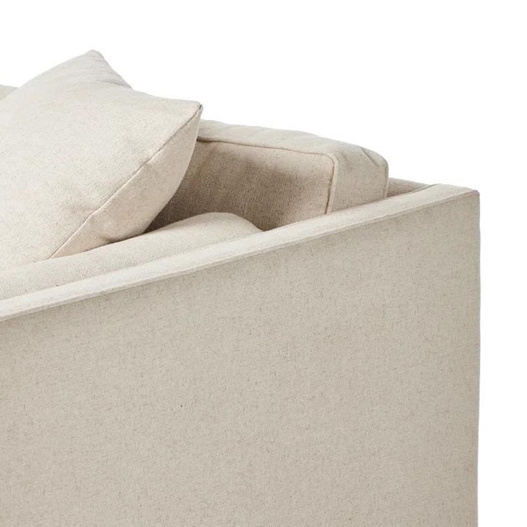 Sawyer White Cotton Blend 2-Piece Sectional Sofa