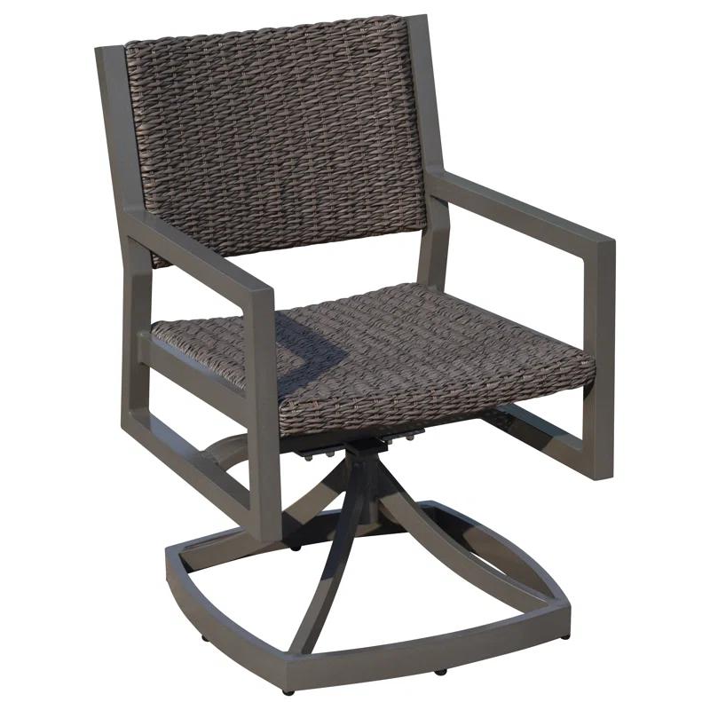 Courtyard Casual Furniture Outdoor Dining Armchair with Cushion (Set of 2)