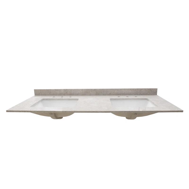 MSI 61 in. x 22 in. D Bathroom Vanity Top with Double Sinks