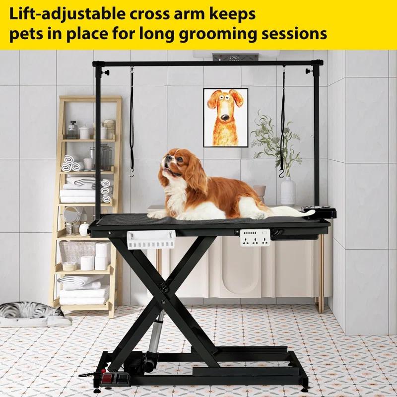babevy 50'' Electric Dog Grooming Table, Heavy Duty, Height Adjustable Pet Grooming Table | Wayfair