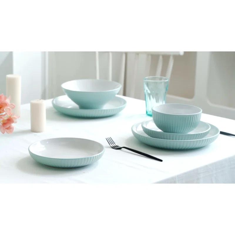 Lustra 16 Piece Stoneware Dinnerware Set - Service for 4