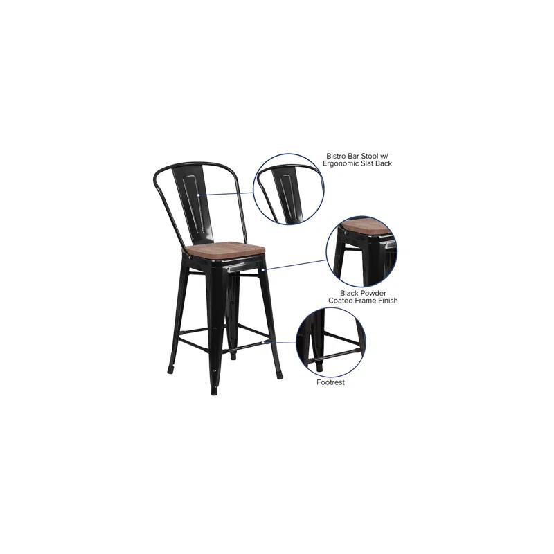Flash Furniture Steel Outdoor Stool