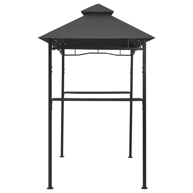 vidaXL 7.9 Ft. W x 4.9 Ft. D Anthracite Steel Party Tent Gazebo