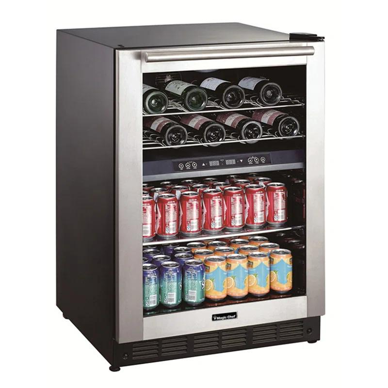 Magic Chef Magic Chef Dual Zone 23.4'' 44 Bottle with Reversible Door