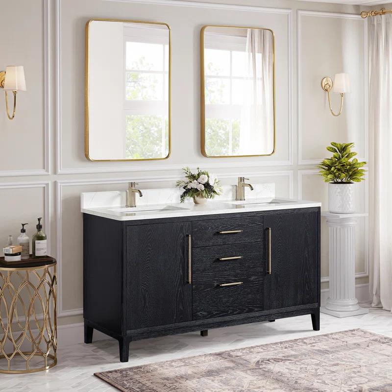Langosta 60'' Free Standing Double Bathroom Vanity with Top