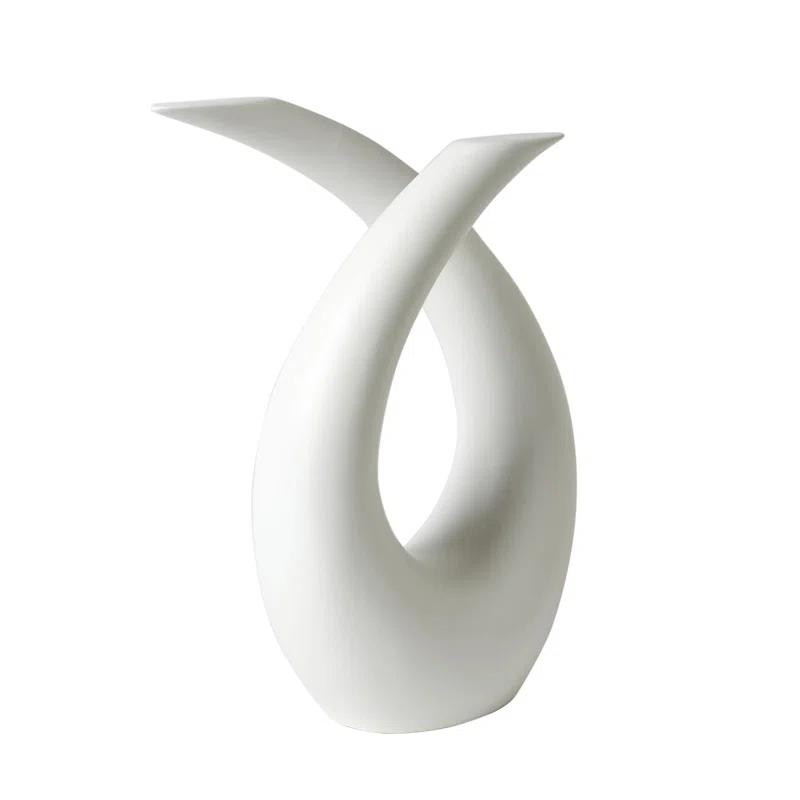 Global Views Loop Sculpture-Matte White