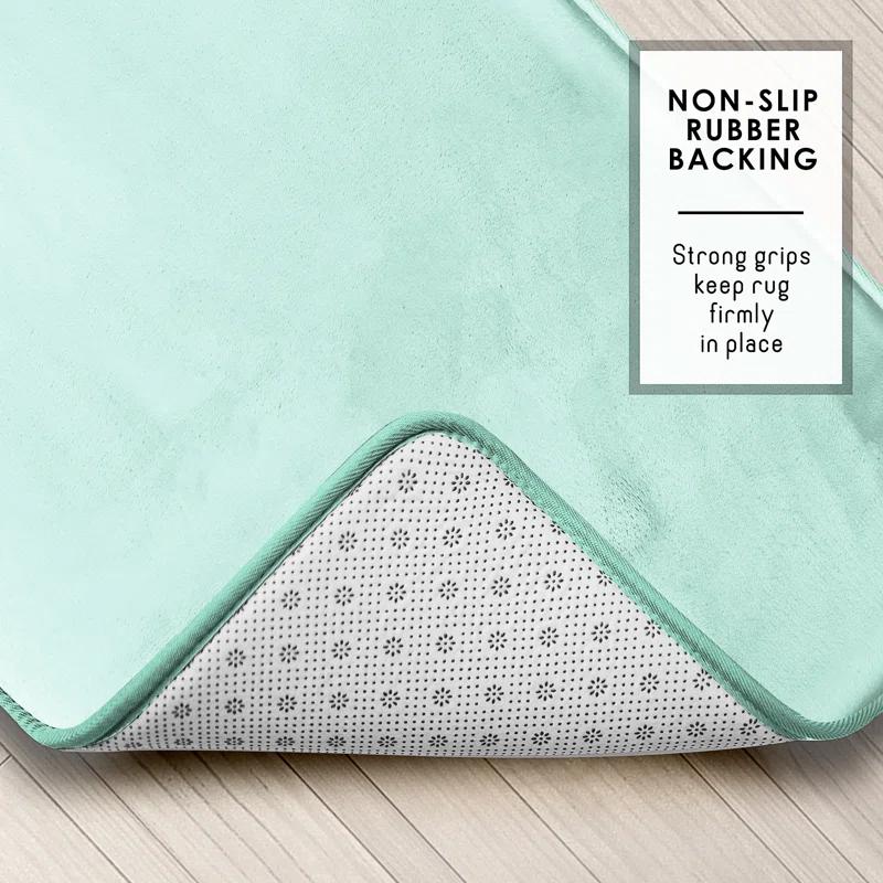 Ultra Soft and Absorbent Memory Foam Bath Rug Set with Non-Slip Backing