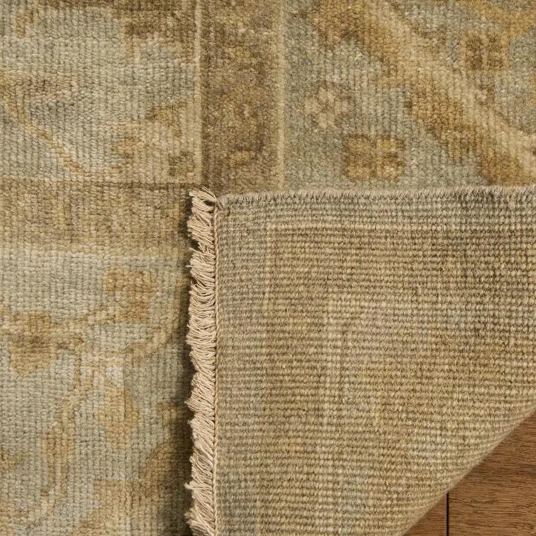 Handmade Oushak 8' x 10' Light Blue Wool Area Rug